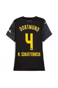 Borussia Dortmund Nico Schlotterbeck #4 Voetbaltruitje Uit tenue Dames 2024-25 Korte Mouw